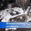 Verbranntes und gelöschtes Auto