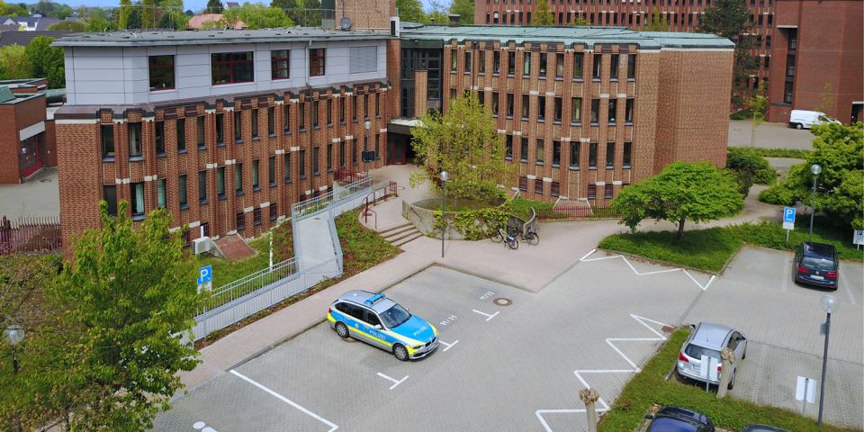 Dienstgebäude der Polizei Heinsberg an der Carl-Severing-Straße in Heinsberg